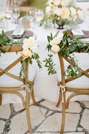 Bride and Groom Reception Chairs with Flowers
