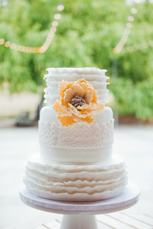 Buttercream Wedding Cake With Sugar Flower