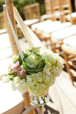 Cabbage Roes and Hydrangea Chair Decor