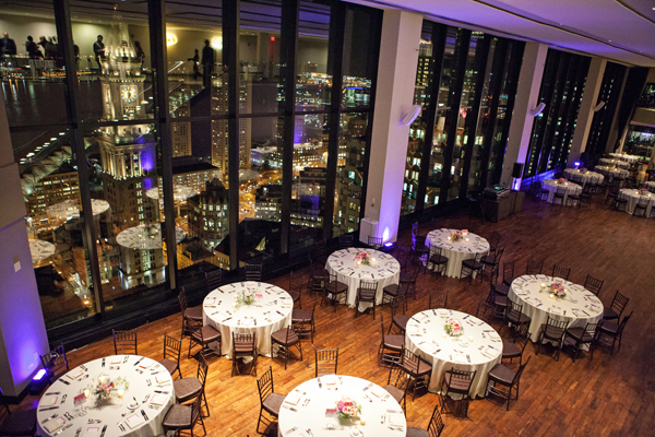 City Reception Venue With Floor to Ceiling Windows