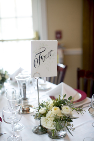 Classic Calligraphy Reception Table Numbers