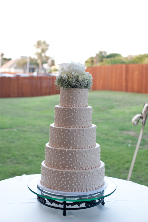 Classic Round Wedding Cake With Dots