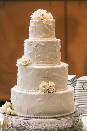 Classic Round Wedding Cake With Textured Frosting