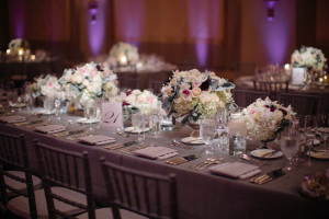 Elegant Gray Purple Ballroom Wedding