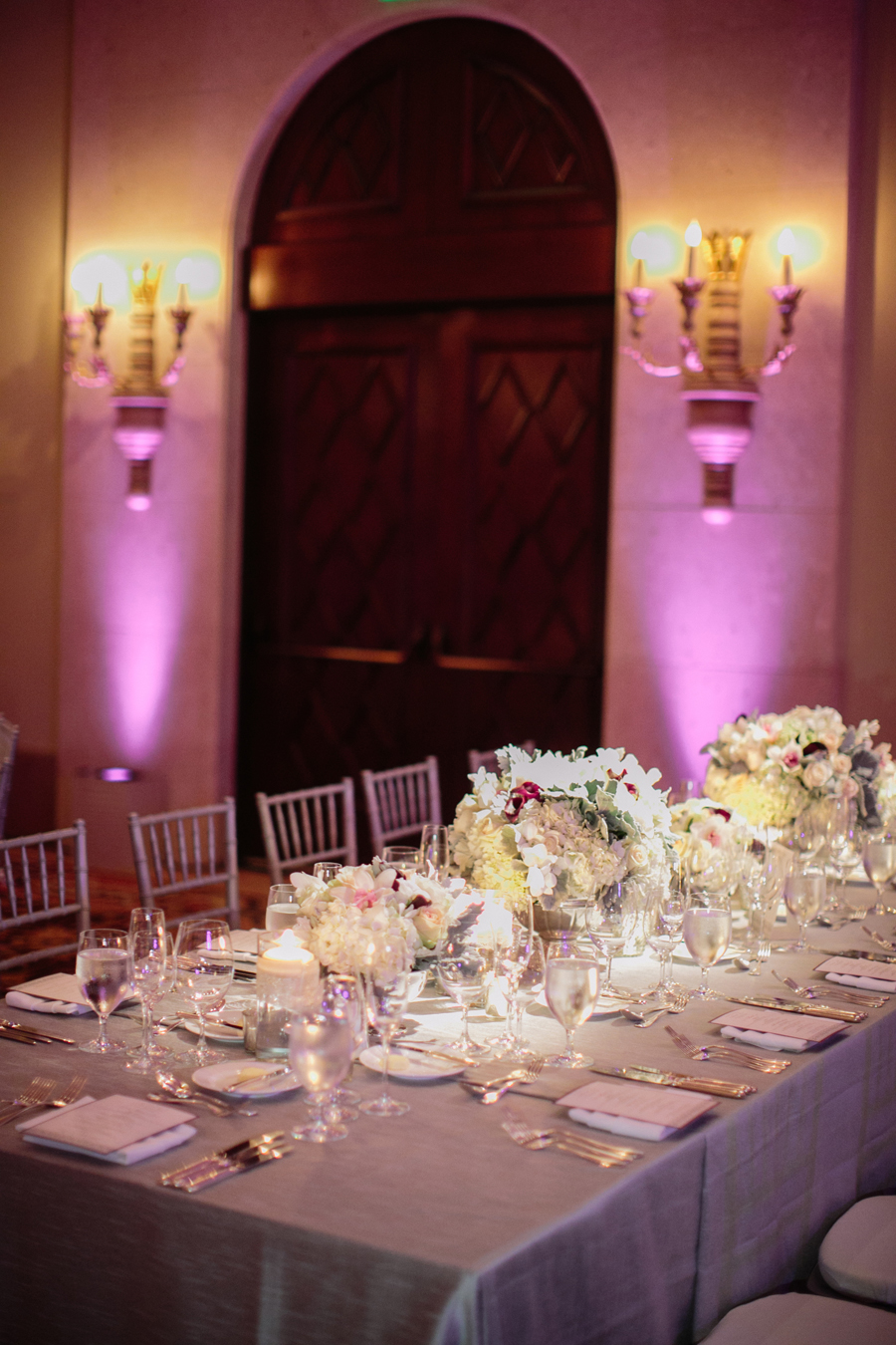 Elegant Gray + Purple Ballroom Wedding