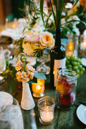 Fruit and Flower Reception Table Decor