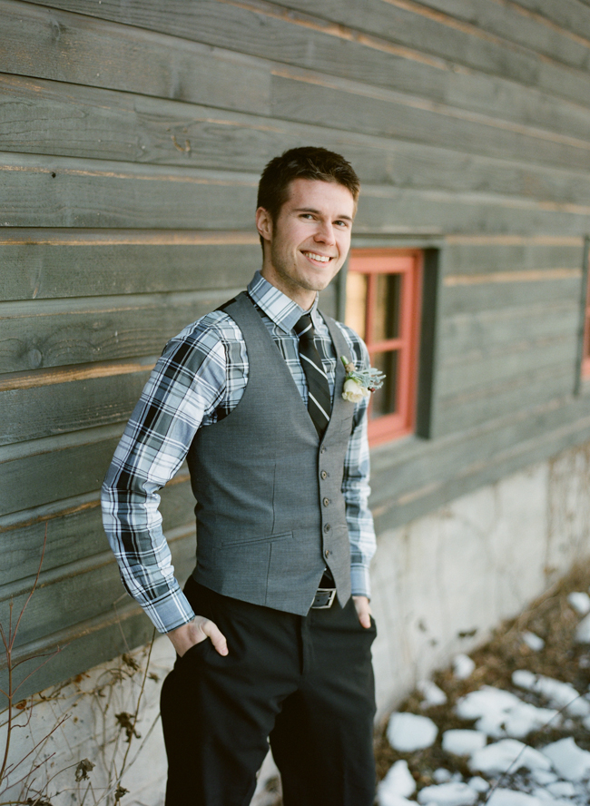 Grooms Plaid Shirt and Vest
