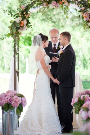 Iron Wedding Arch With Floral Garland
