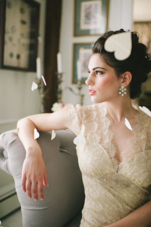 Ivory Lace Claire Pettibone Gown