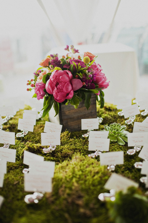 Moss and Floral Reception Decor Ideas