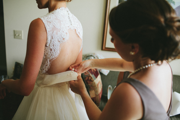Open Back Lace and Tulle Wedding Gown