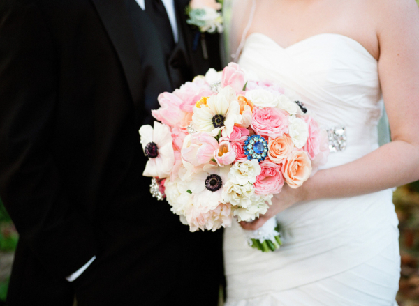 Pink White Anemone Rose Bouquet