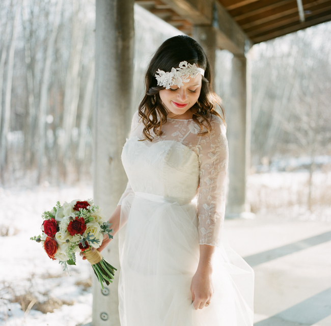Red White and Lace Winter Wedding Ideas