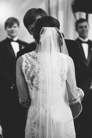 Sheer Lace Back on Wedding Gown