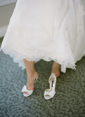 White Bow Wedding Shoes