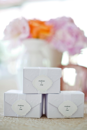 White Boxes for Wedding Favors