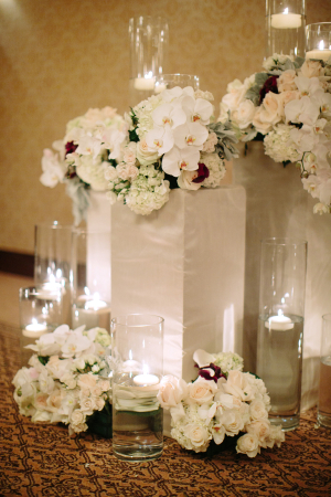 White Orchid and Hydrangea Altar Decor