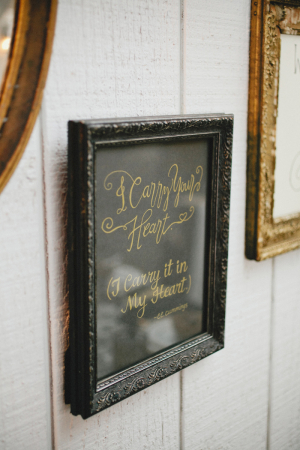 Black and Gold Framed Quote
