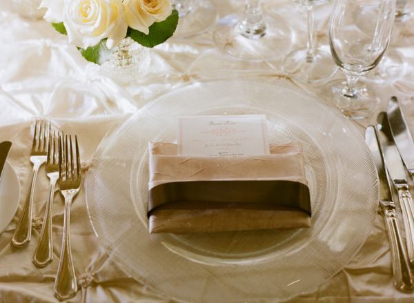 Blush and Ivory Reception Table Linens
