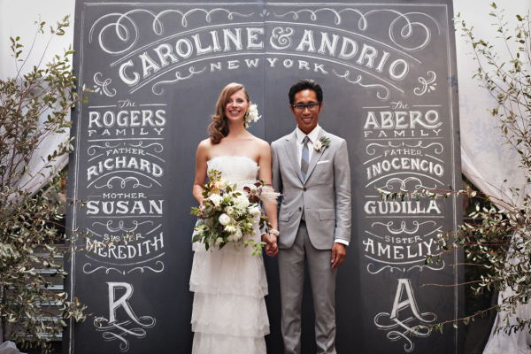 Chalkboard Wedding Backdrop