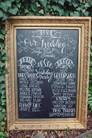 Chalkboard Wedding Program