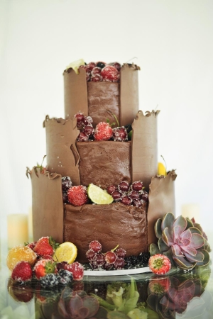 Chocolate and Sugared Fruit Cake