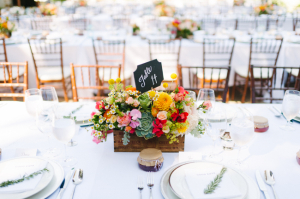 Colorful Pink Yellow Centerpiece