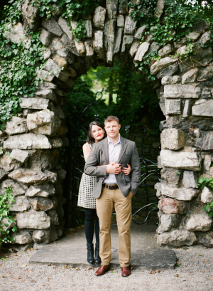 Couple in Front of Stone Arch Katie Stoops Photography