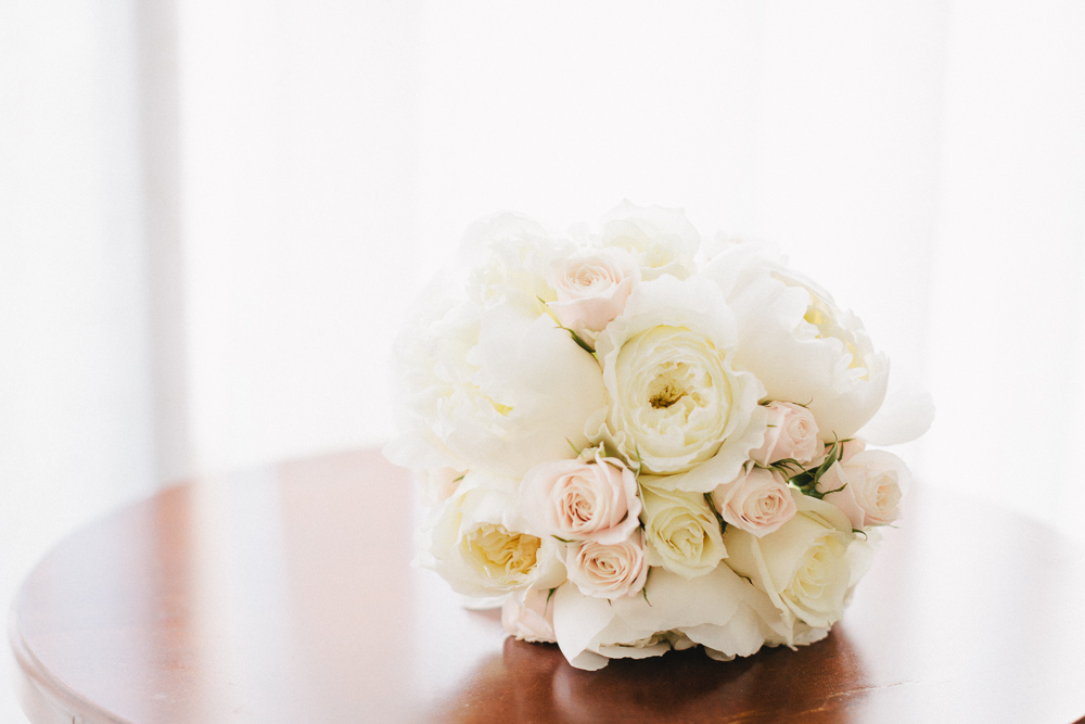 Cream and Pink Rose Bouquet