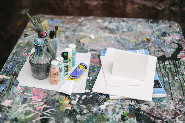 DIY Splatter Painted Notecards