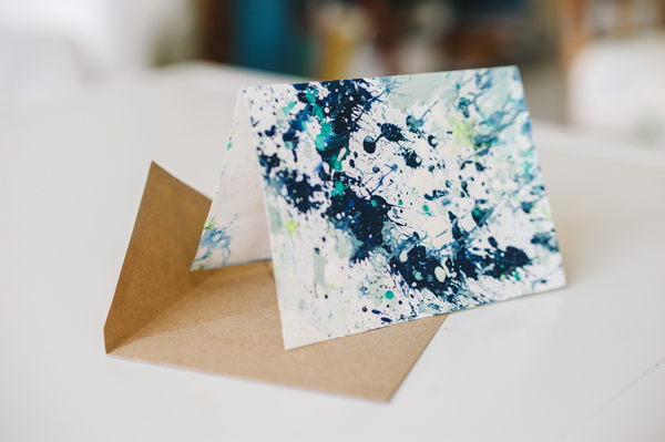 DIY Splatter Painted Notecards