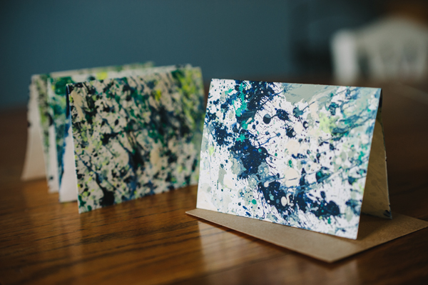 DIY Splatter Painted Notecards