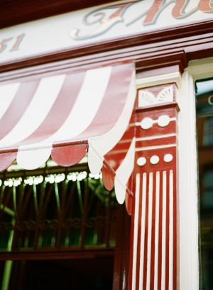 Dublin Cafe Red and White Awning