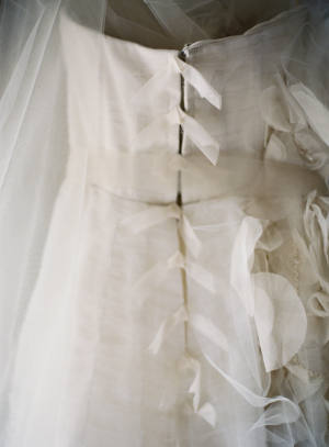 Dupioni Silk Wedding Gown With Knot Ties