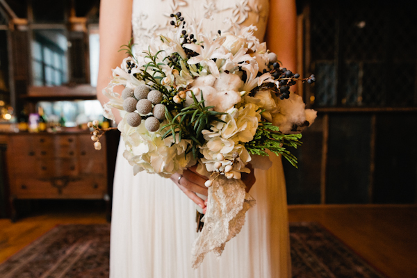 Gray and White Bouquet