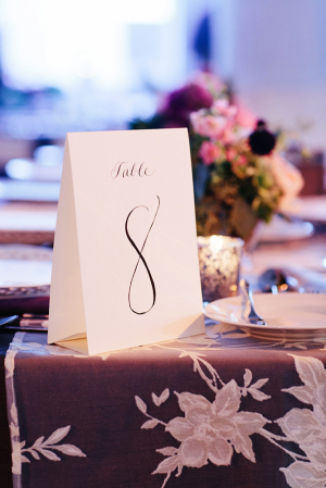 Hand Calligraphy Table Numbers