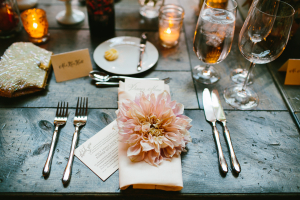 Pink Dahlia Place Setting