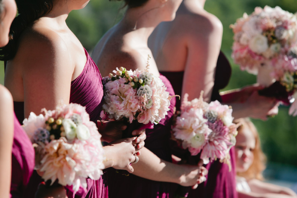 Pink and Peach Bouquets