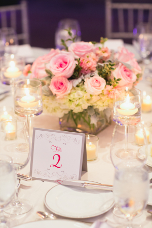 Pink and Silver Reception Decor Ideas
