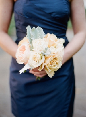 Rose and Dusty Miller Bouquet