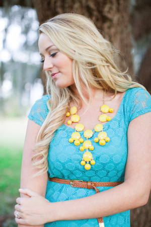 Turquoise and Yellow Engagement Fashion Ideas