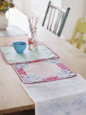 Vintage Handkerchief Table Runner