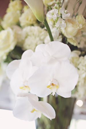 White Orchid Ceremony Decor