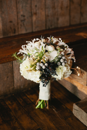 White and Gray Winter Bouquet