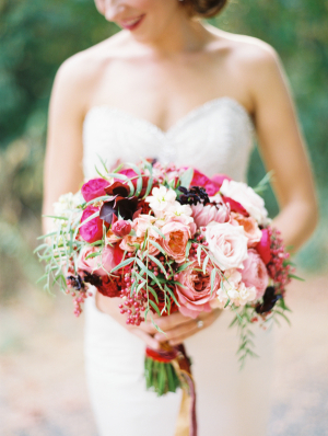 Bold Rose Bouquet With Greenery