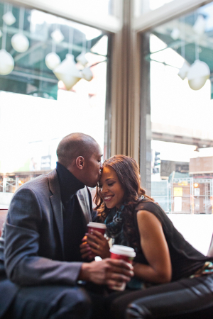 Engagement Photos in Coffee Shop