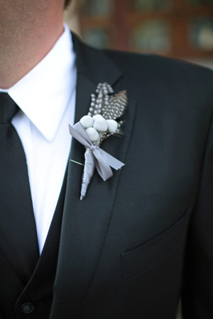 Feather Boutonniere