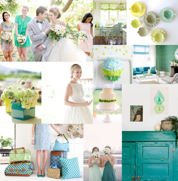 Fresh Green Blue Wedding Inspiration