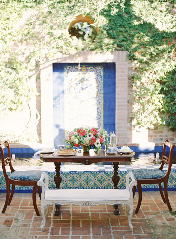 Intimate Table Setting in Garden