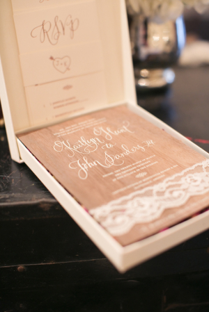 Lace Embellished Wedding Invitations
